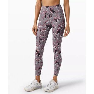Lululemon Fast and Free High Rise 25" Tights/Leggings Floral Flux, Size 10, Run